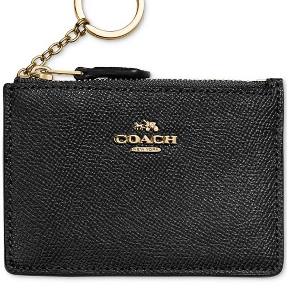 Coach Handbags - ‼️Sale‼️Black Coach Keychain money pouch NWT
